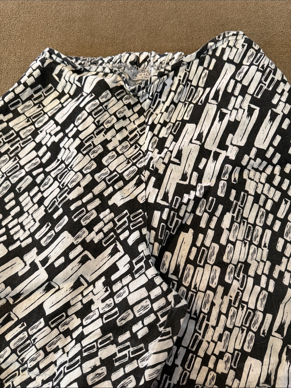 BRYN WALKER Linen Black & White Pull-On Pant Size XXS (TD)